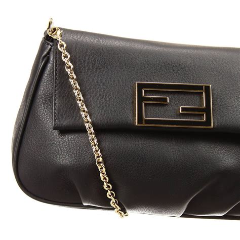 fendi leather clutch handbags